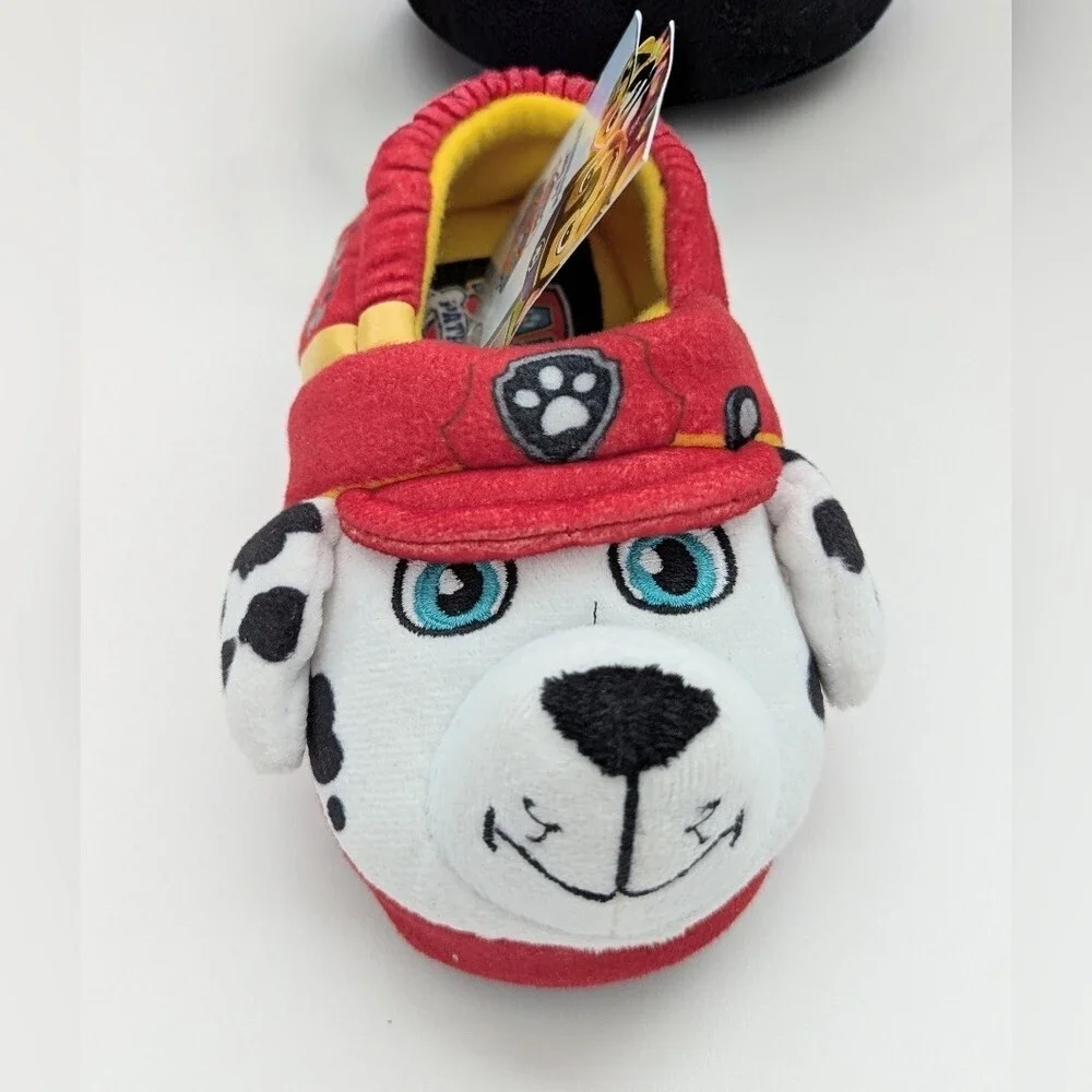 NWT Nickelodeon Paw Patrol Unisex Kids' (Size 5-6) Plush Slide-In Slippers